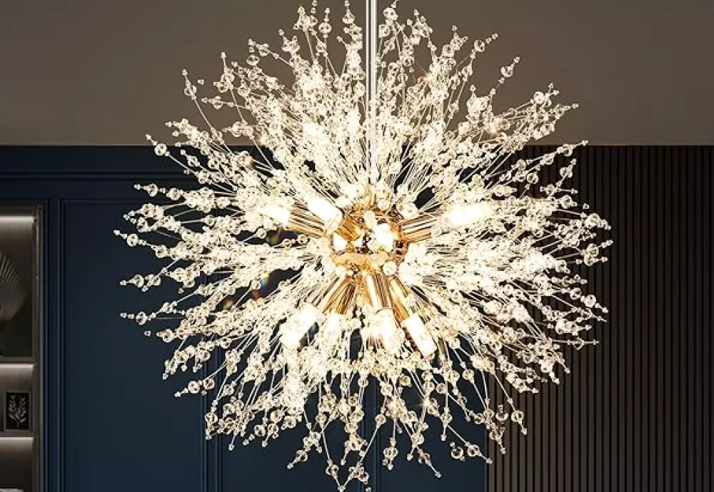 round modern crystal chandelier